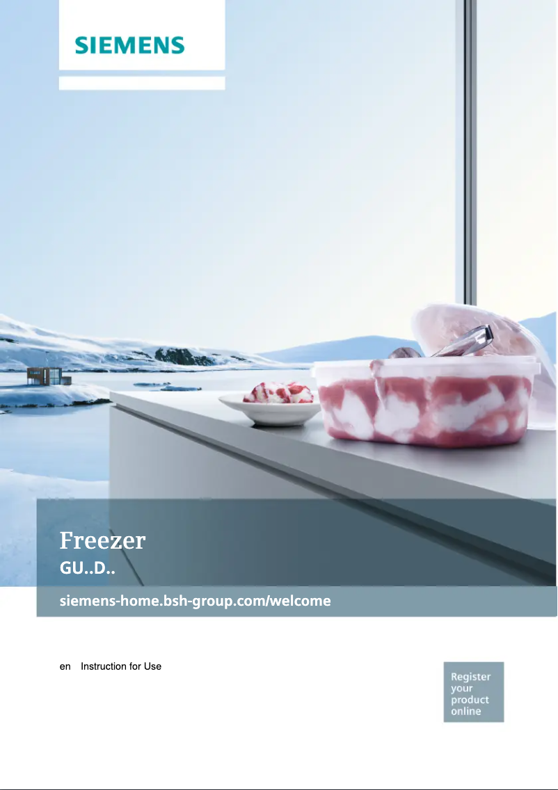 Page 1 de la notice Manuel utilisateur Siemens GU15DA55I