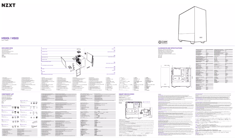 Page 1 de la notice Manuel utilisateur NZXT H500