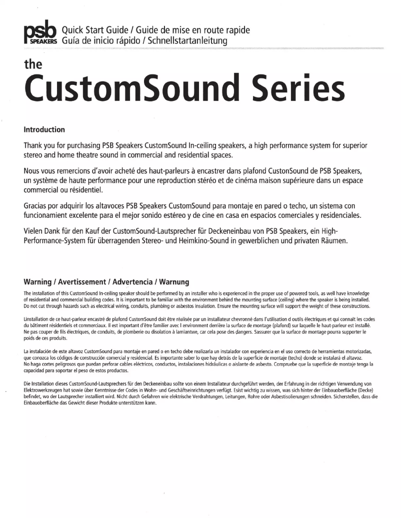 Page 1 of the manual Instruction Manual PSB CS850