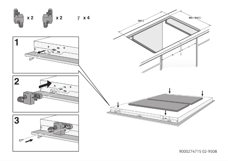 Page 1 de la notice Guide d'installation Bosch PIV895FC5E