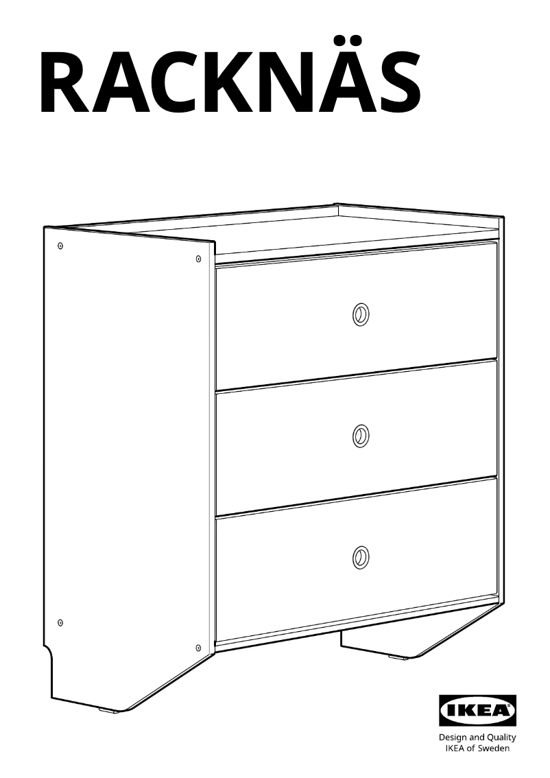 Page 1 de la notice Manuel utilisateur Ikea RACKNÄS 005.731.45