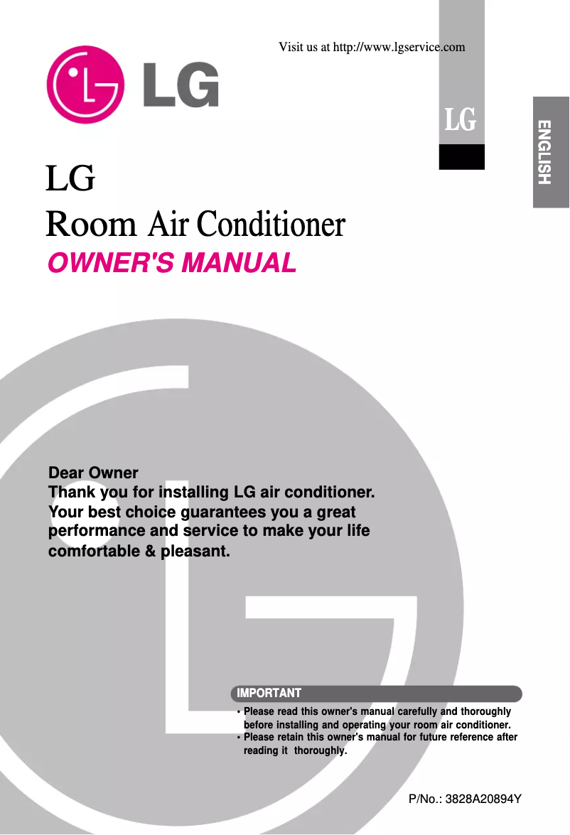 Page 1 de la notice Manuel utilisateur LG TSUC096EMA0
