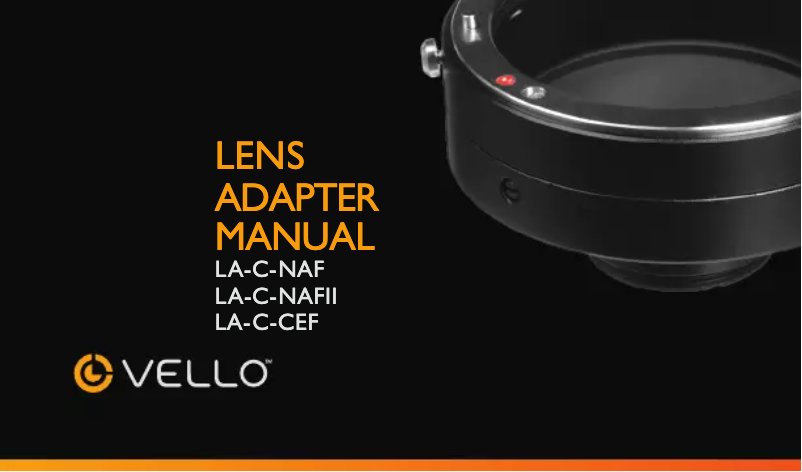 Page 1 de la notice Manuel utilisateur Vello LA-C-NAF