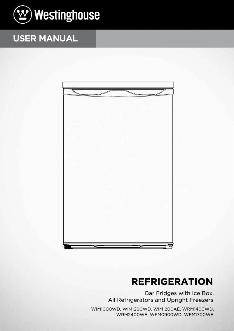 Page 1 de la notice Manuel utilisateur Westinghouse WRM1400WD