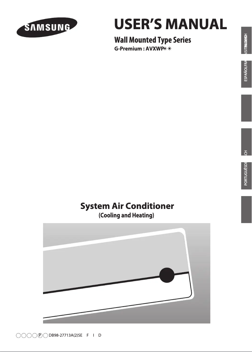 Page 1 de la notice Manuel utilisateur Samsung AVXWPH071EA