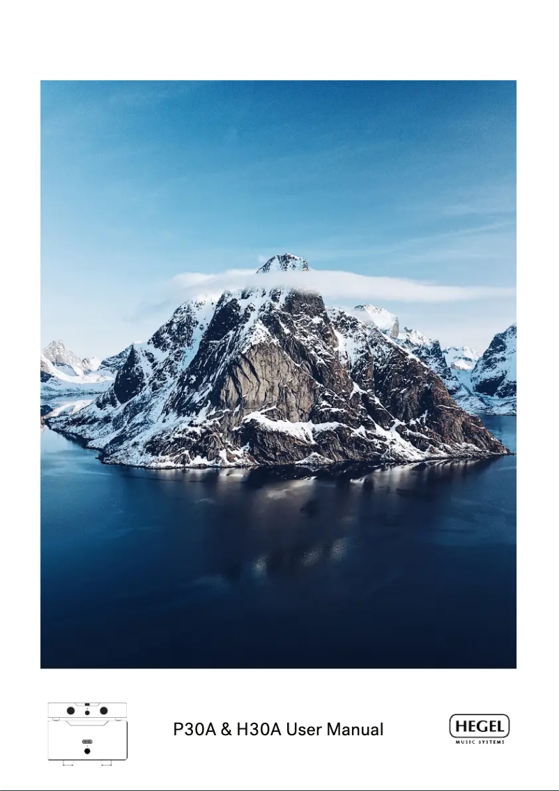 Page 1 of the manual User Manual Hegel P30A