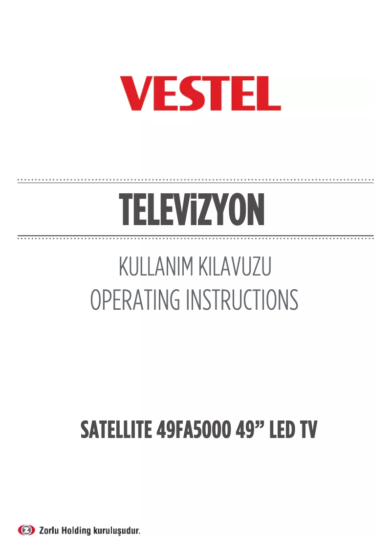 Page 1 de la notice Manuel utilisateur Vestel 49FA5000