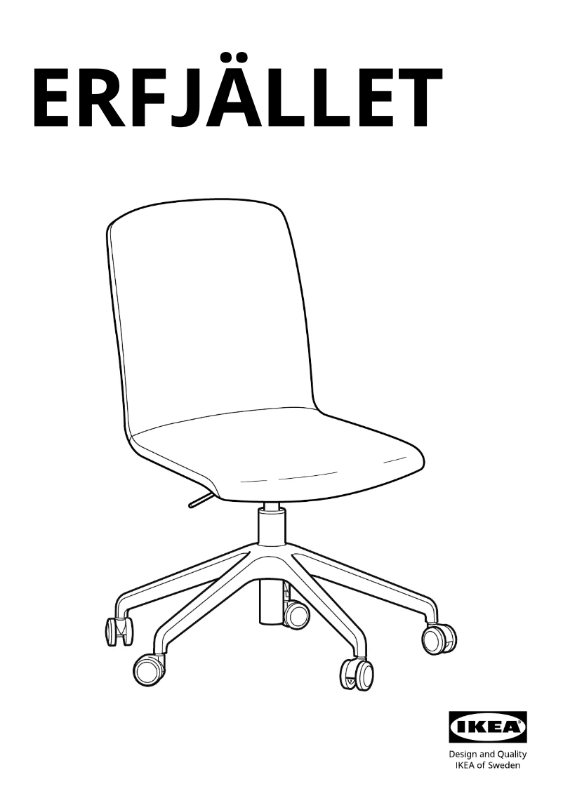 Page 1 de la notice Manuel utilisateur Ikea ERFJÄLLET 905.879.54