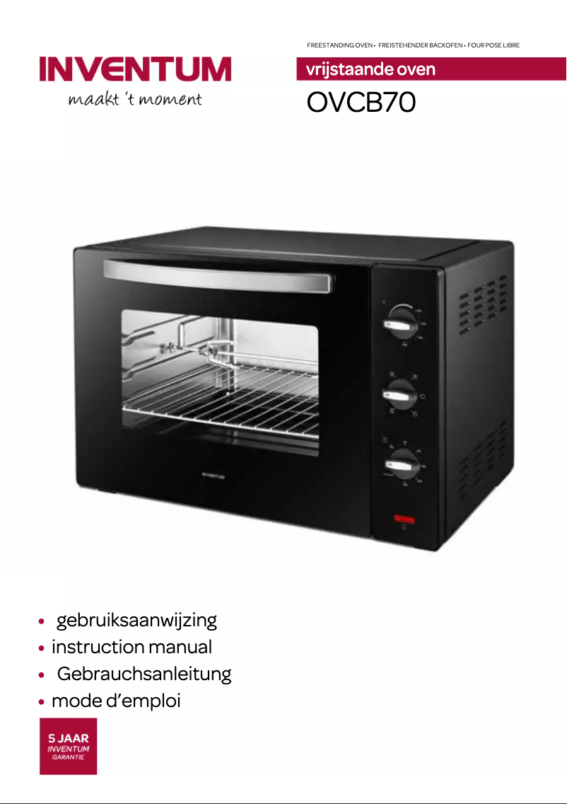 Page 1 de la notice Manuel utilisateur Inventum OVCB70