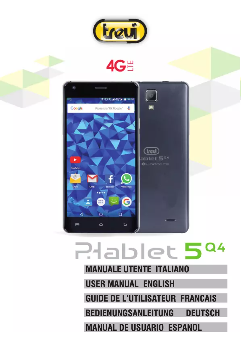 Page 1 of the manual User Manual Trevi Phablet 5 Q4