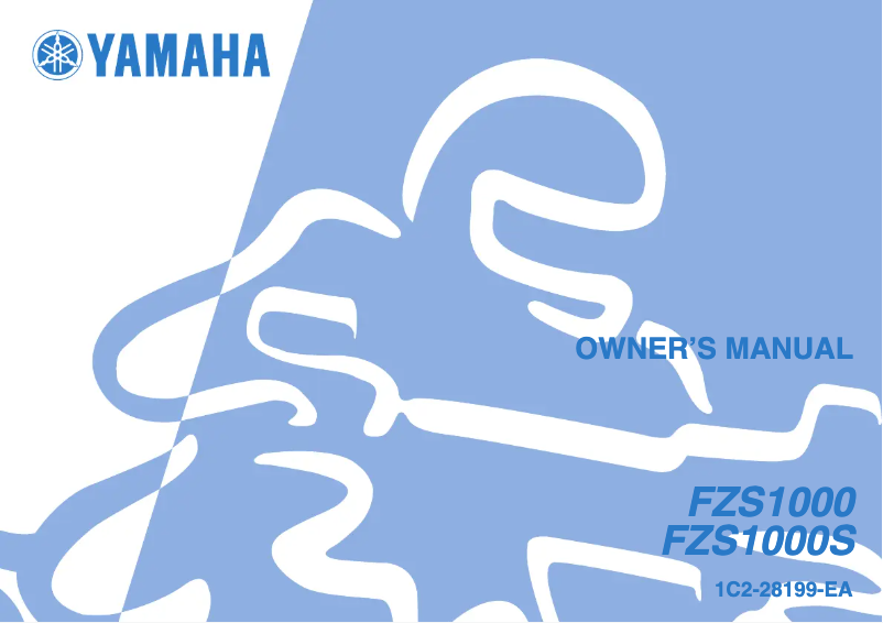 Page 1 of the manual User Manual Yamaha FZS1000