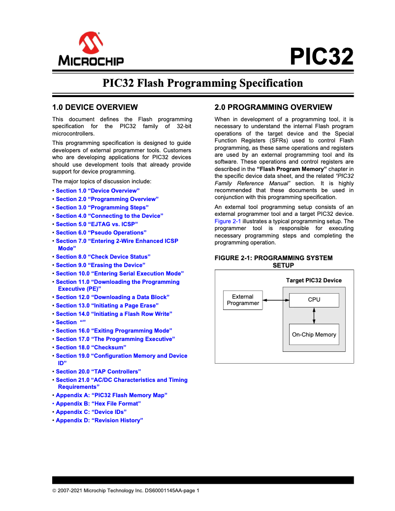 Page 1 de la notice Manuel utilisateur Microchip PIC32MX450F128L