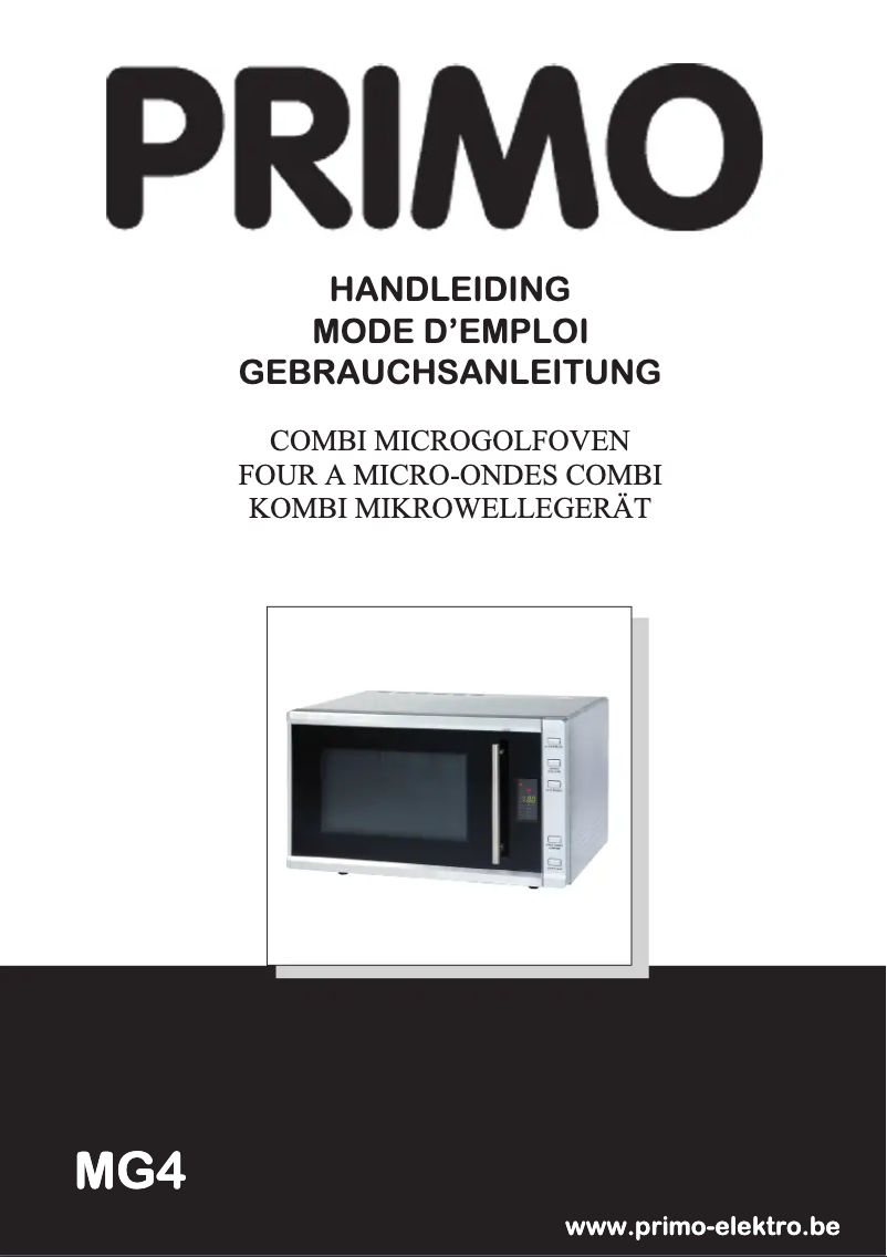 Page 1 de la notice Manuel utilisateur Primo MG4