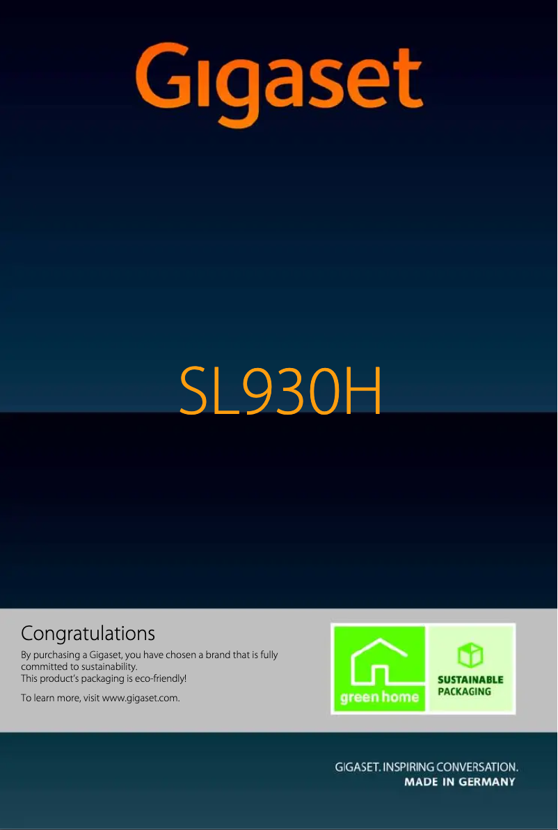 Página nº 1 - Manual de usuario Siemens Gigaset SL930H