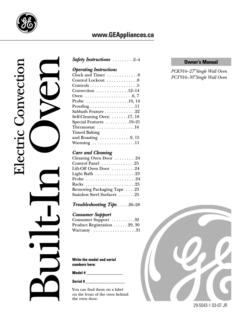 Image de la première page du manuel de l'appareil PCK916BMBB