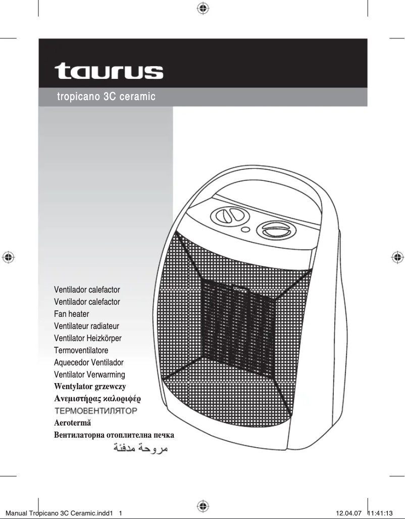 Page 1 of the manual User Manual Taurus Tropicano 3C Ceramic