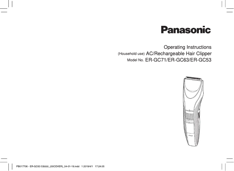 Página 1 del manual Manual de usuario Panasonic ER-GC53