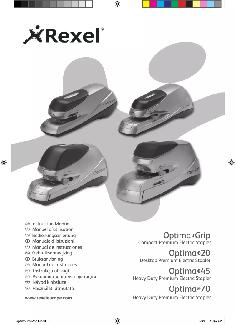 Page 1 de la notice Manuel utilisateur Rexel Optima 70