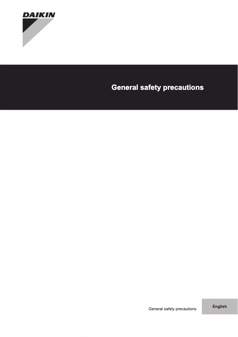 Página 1 del manual Instrucciones de seguridad Daikin EHBH11CB9W