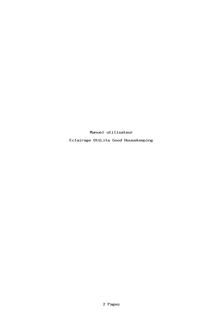 Page 1 de la notice Manuel utilisateur OttLite Good Housekeeping