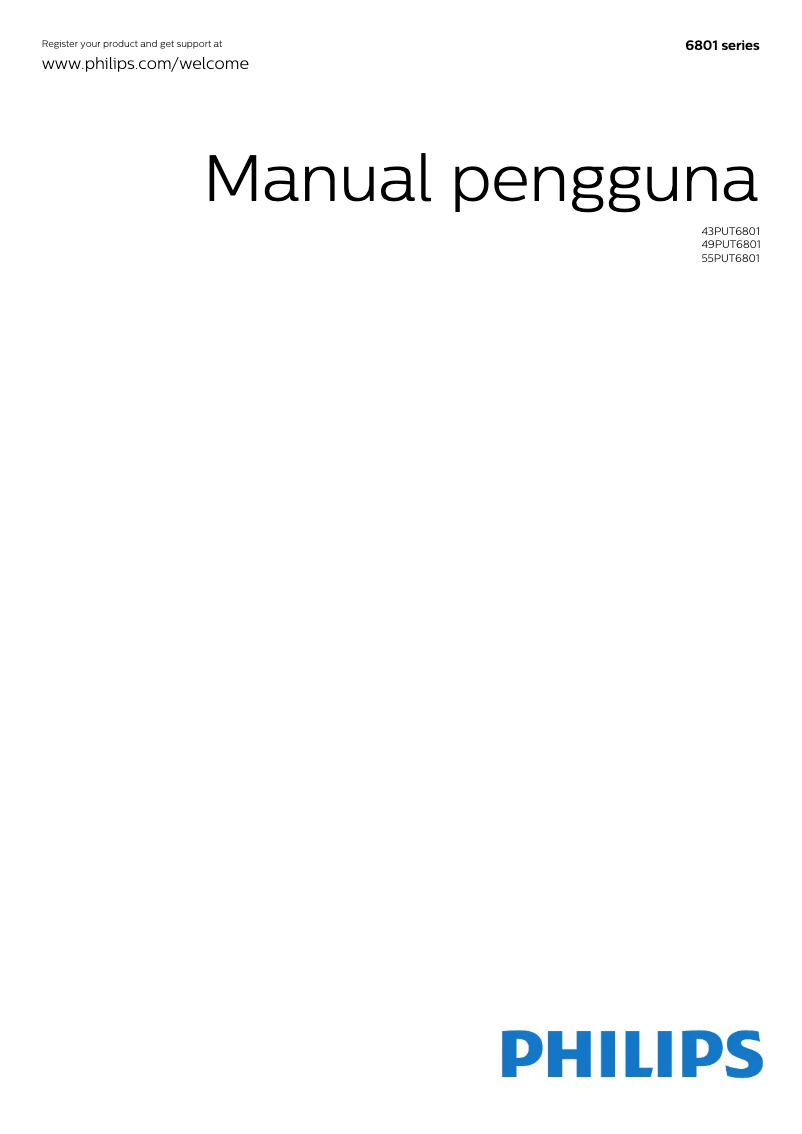 Página 1 del manual Guía de inicio rápido Philips 6800 series 55PUT6801