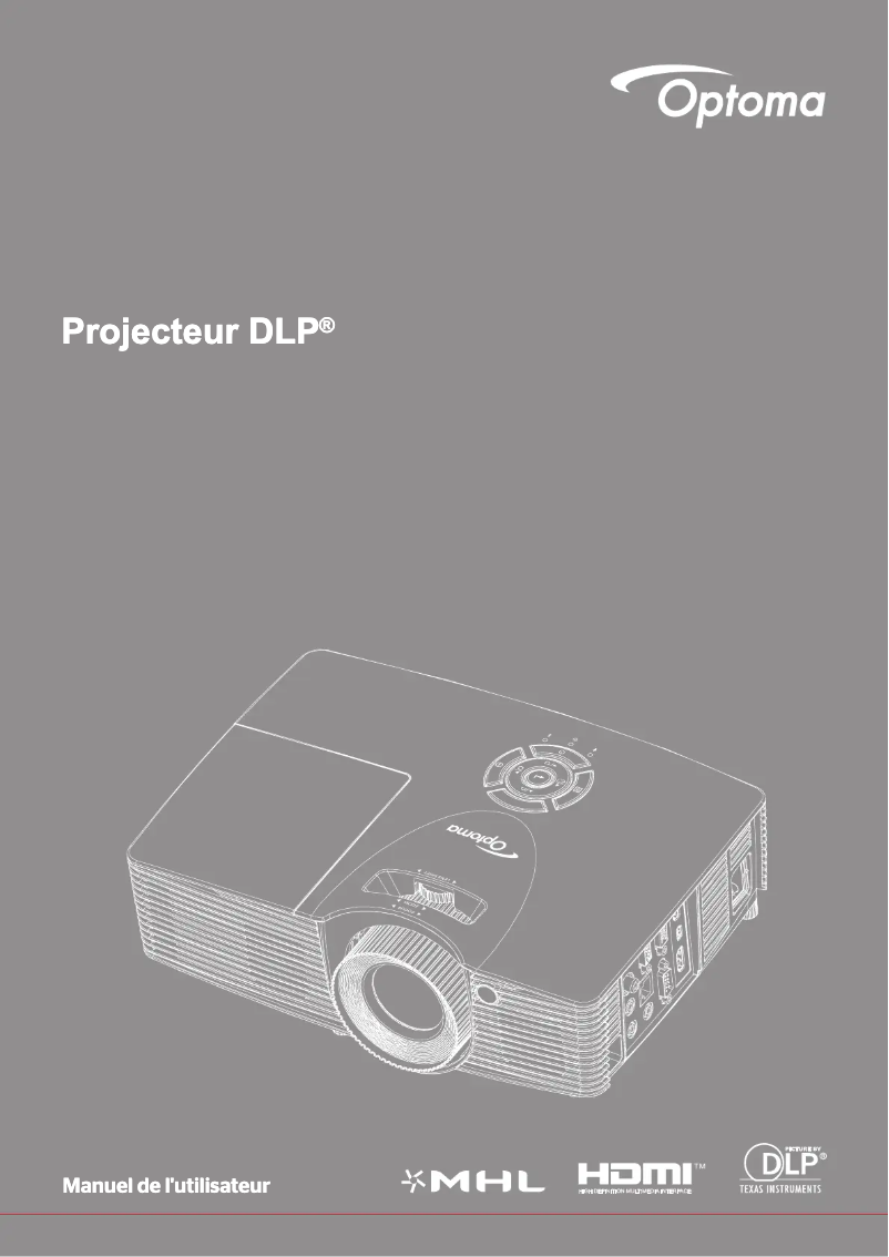 Page 1 de la notice Mode d'emploi Optoma X416