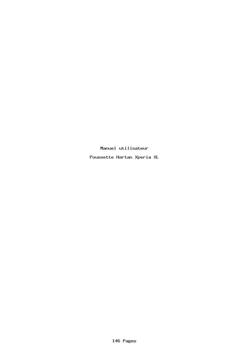 Page 1 de la notice Manuel utilisateur Hartan Xperia XL