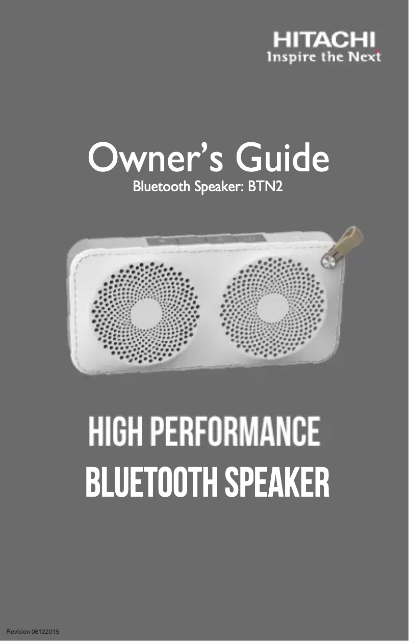 Page 1 de la notice Manuel utilisateur Hitachi BTN2