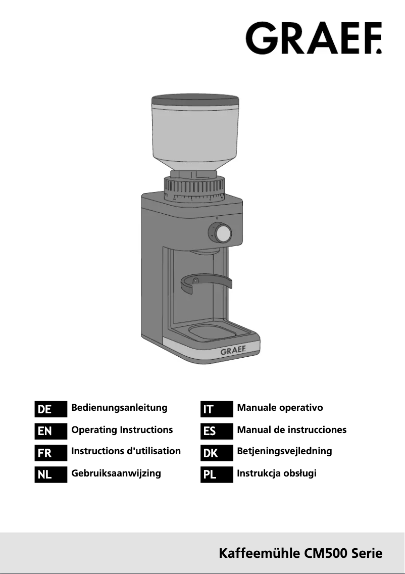 Page 1 de la notice Manuel utilisateur Graef CM 501