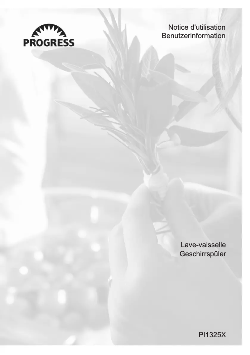 Page 1 de la notice Manuel utilisateur Progress PI1325X