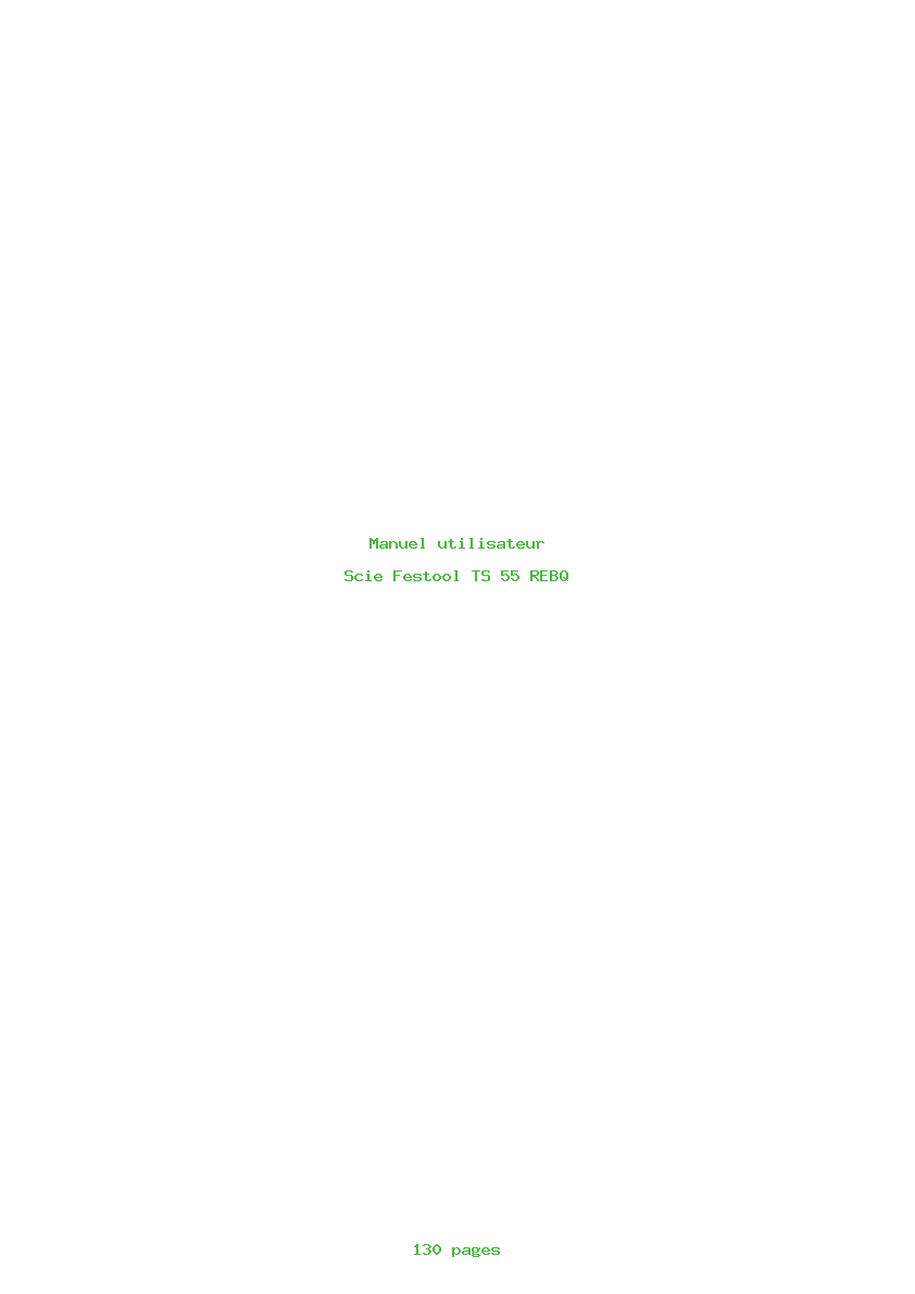 Page 1 de la notice Manuel utilisateur Festool TS 55 REBQ