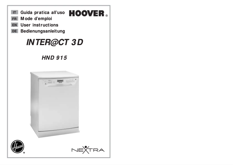 Página 1 del manual Manual de usuario Hoover HND 915-47S