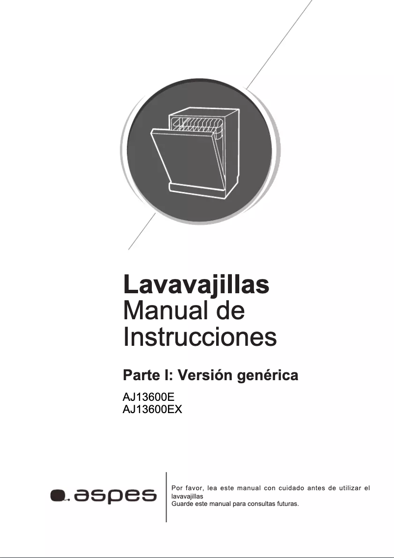 Page 1 de la notice Manuel utilisateur Aspes AJ13600E