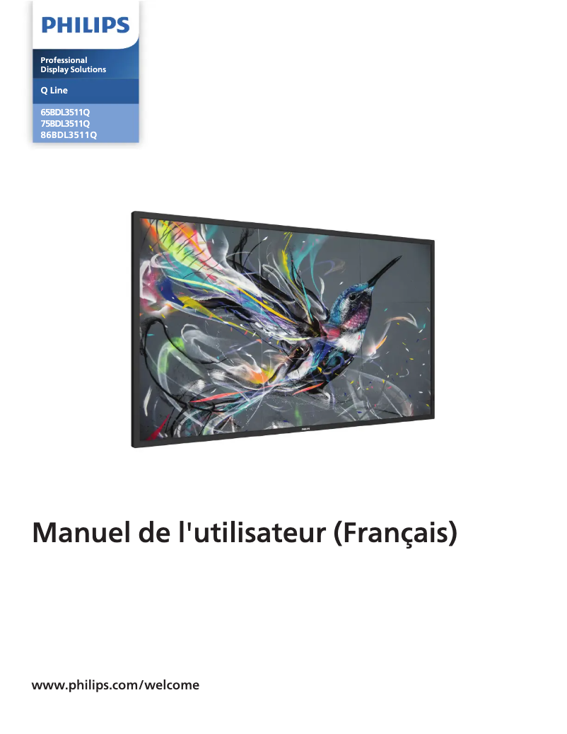 Page n°1 - Manuel utilisateur Philips 65BDL3511Q