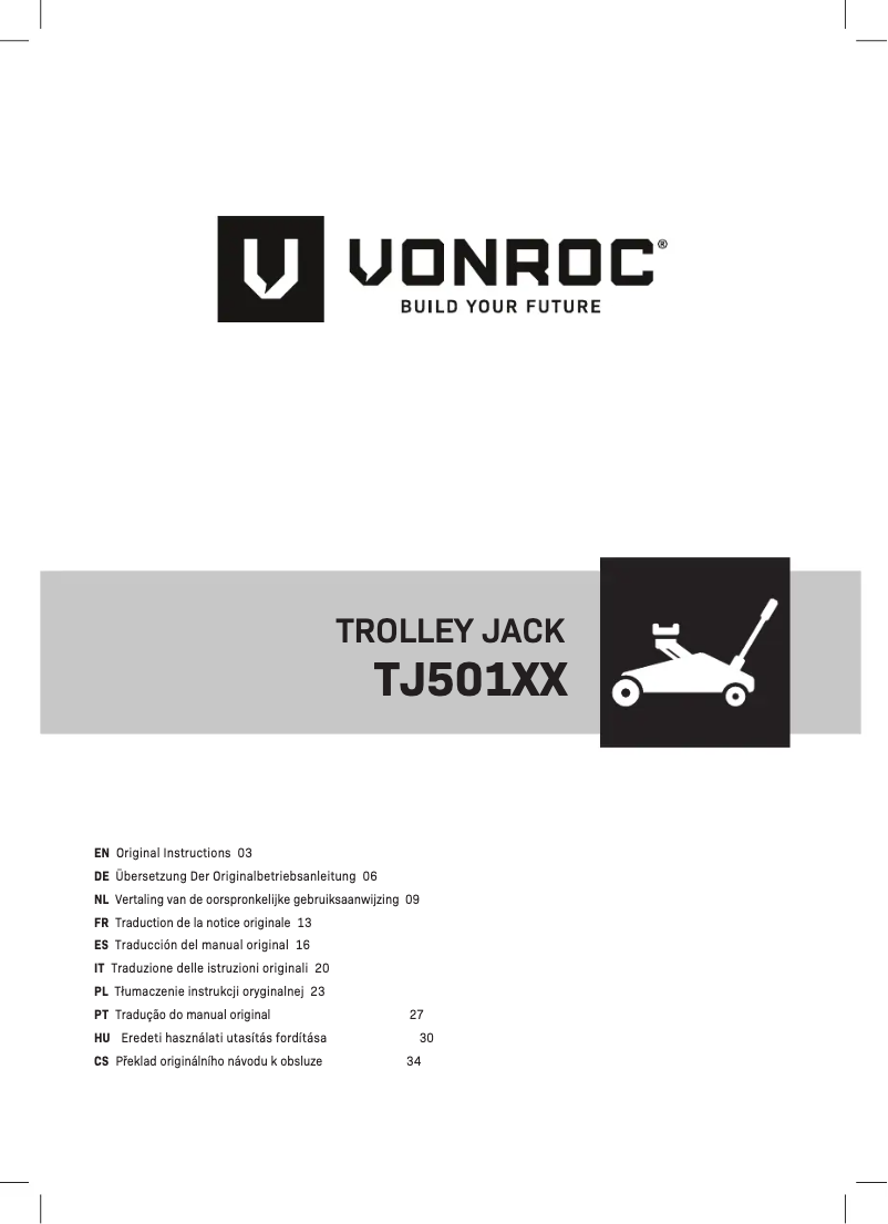Página 1 del manual Manual de usuario Vonroc TJ501XX
