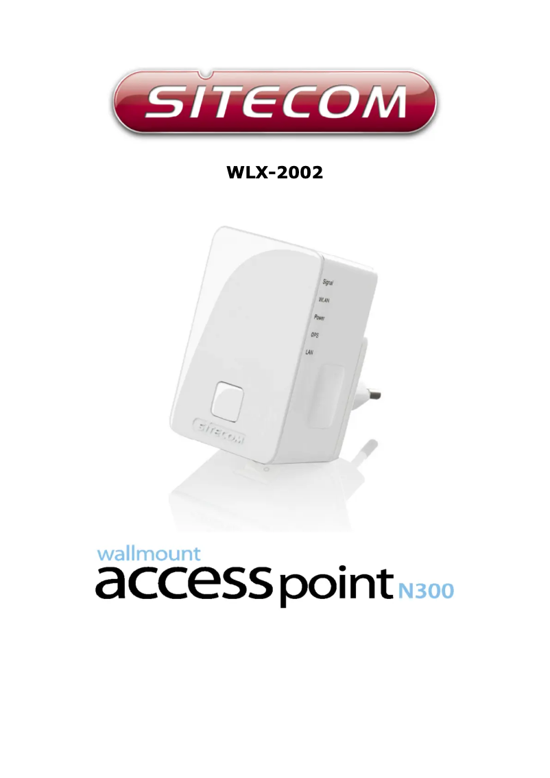 Page 1 de la notice Manuel utilisateur Sitecom WLX-2002