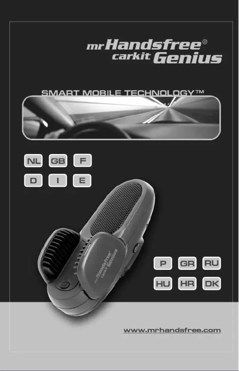 Page 1 de la notice Manuel utilisateur Mr. Handsfree Genius iPhone