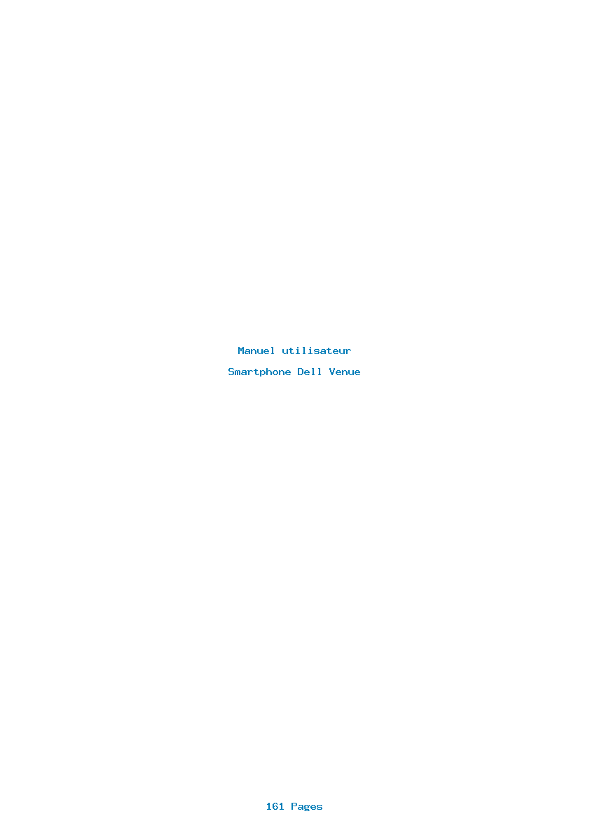 Page 1 de la notice Manuel utilisateur Dell Venue