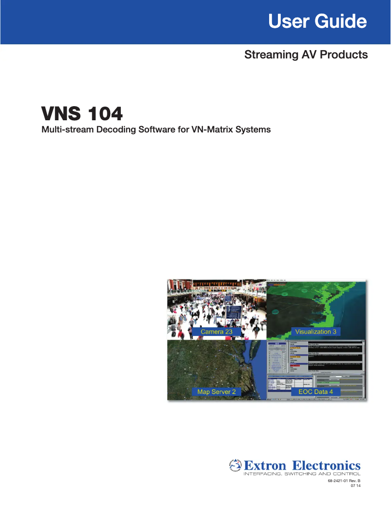 Page 1 de la notice Manuel utilisateur Extron VNS 104