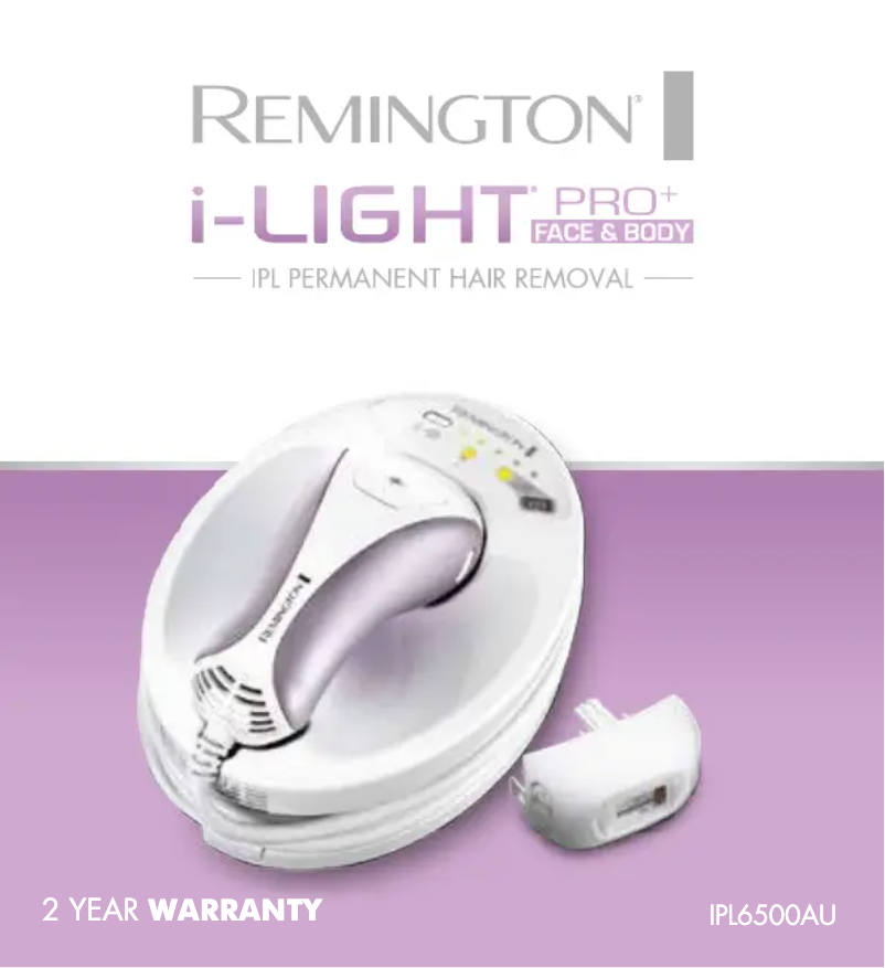 Page 1 de la notice Manuel utilisateur Remington i-LIGHT PRO+ Face & Body IPL6500AU