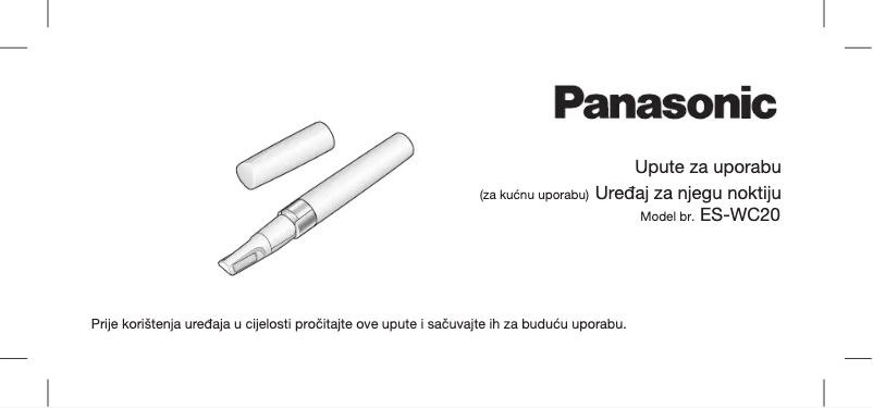 Page 1 de la notice Manuel utilisateur Panasonic ES-WC20