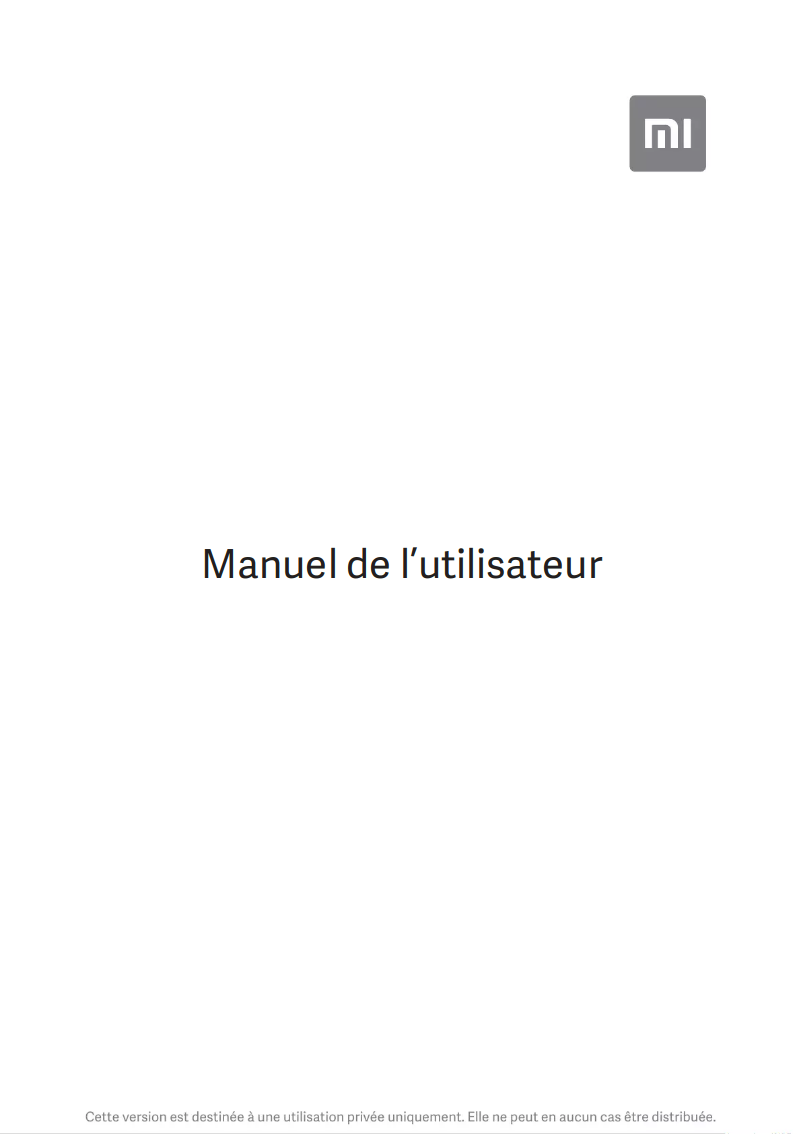 Page 1 de la notice Manuel utilisateur Xiaomi 13