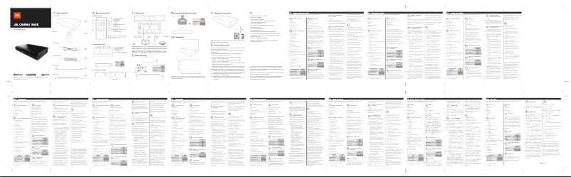 Page 1 de la notice Manuel utilisateur JBL CINEMA BASE
