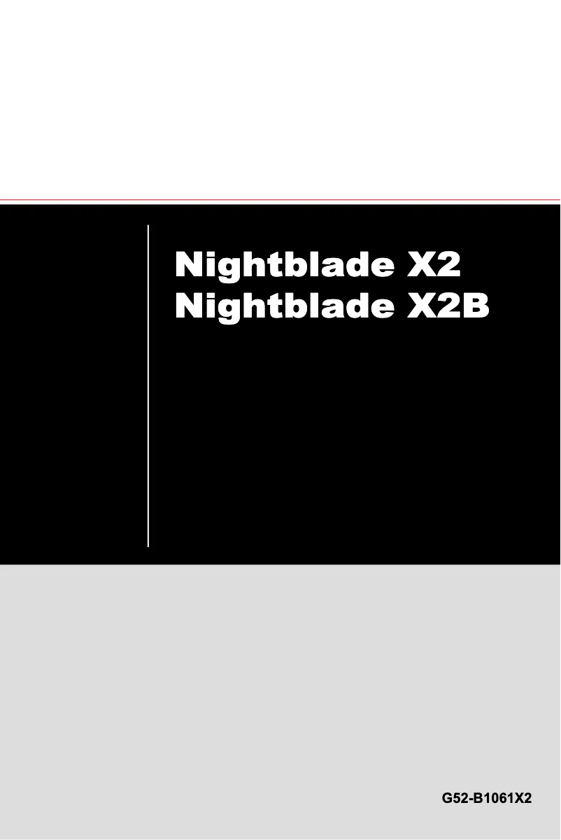 Page 1 de la notice Manuel utilisateur MSI Nightblade X2B-248