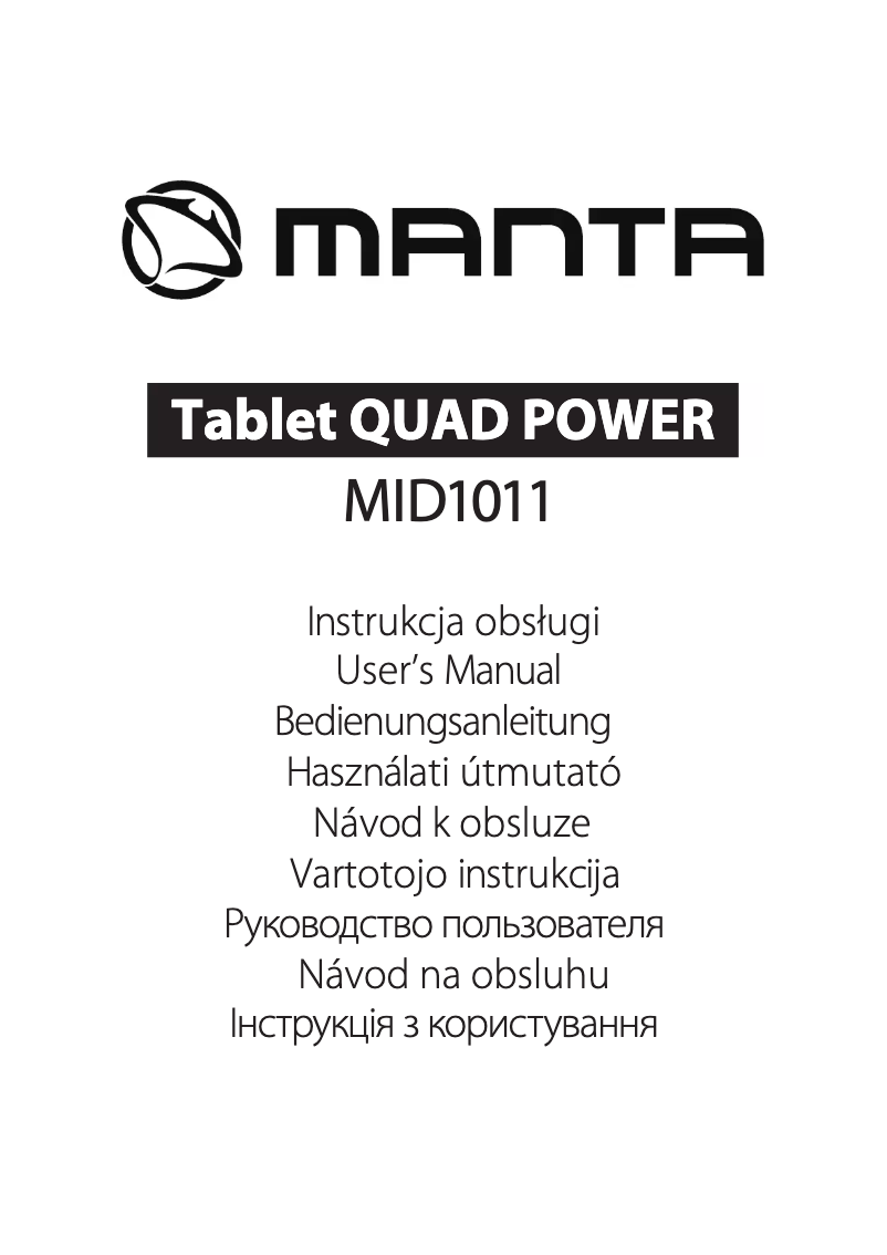 Page 1 de la notice Manuel utilisateur Manta Quad Power MID1011