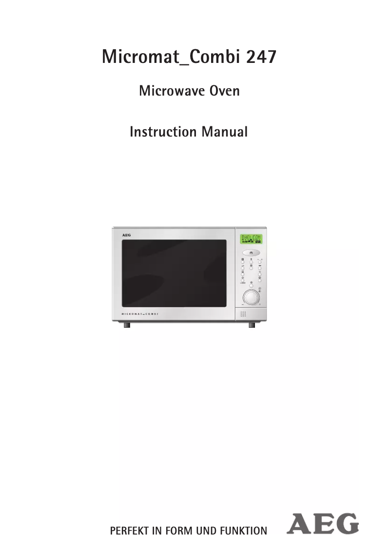 Página 1 del manual Manual de usuario AEG MCC247
