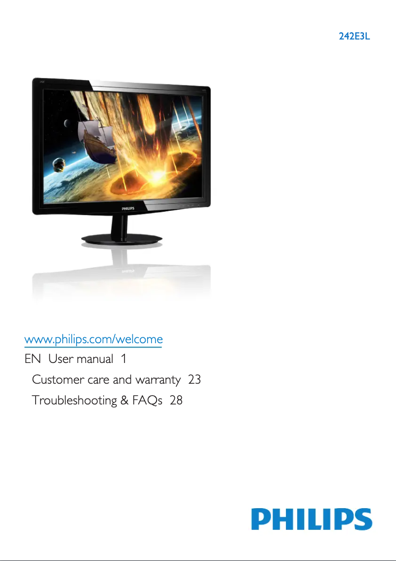 Page n°1 - Manuel utilisateur Philips 242E3LSB