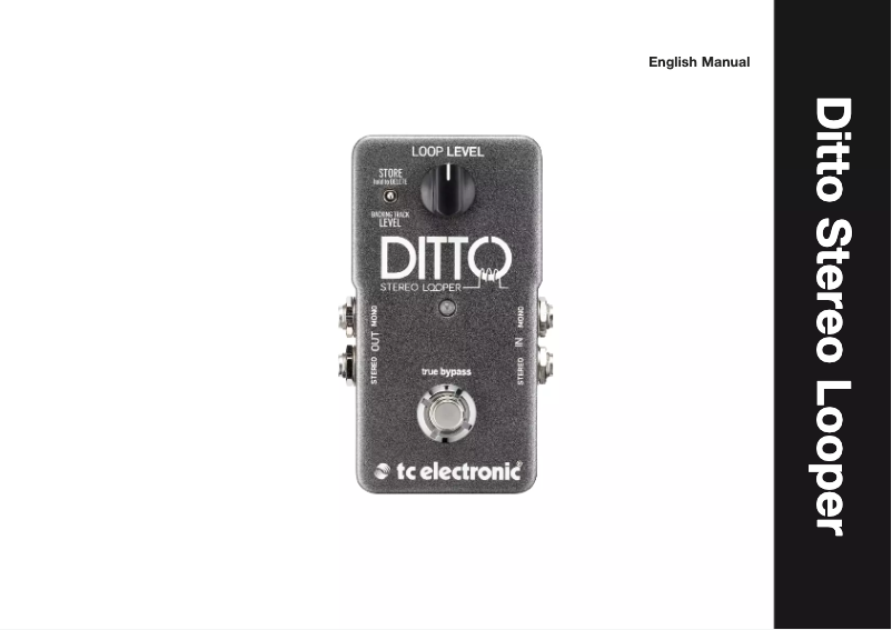 Page 1 de la notice Mode d'emploi TC Electronic Ditto Stereo Looper