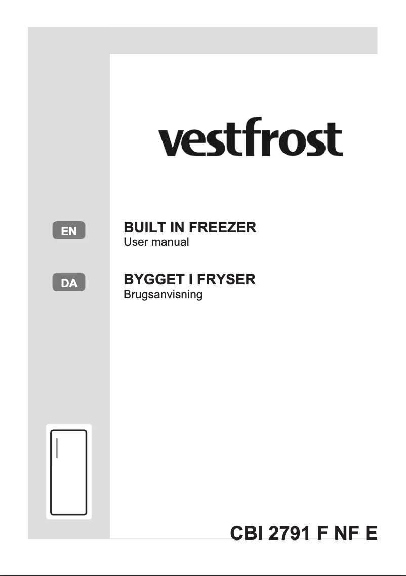 Page 1 of the manual User Manual Vestfrost CBI 2791 F NF E
