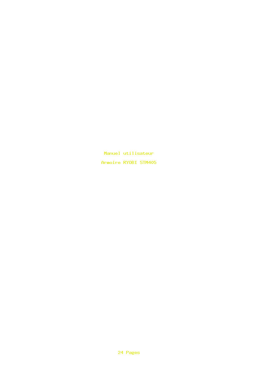 Page 1 de la notice Manuel utilisateur RYOBI STM405